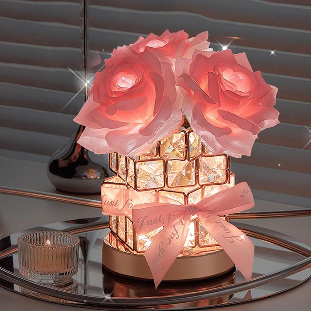 GlowCube™ LED Rose Night Light Decor