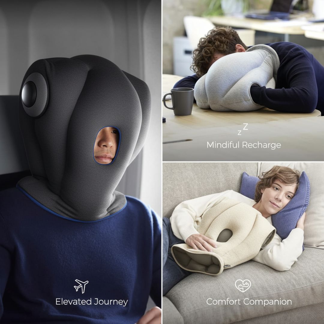 NapNest™ Portable Travel Pillow Mask