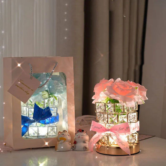 GlowCube™ LED Rose Night Light Decor